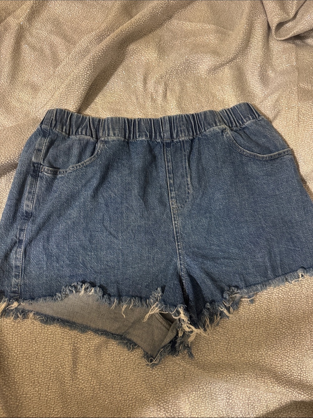 Fashion nova Denim Frayed Hem Women's Shorts - Blue